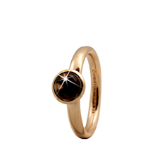 Christina Collect Gold-plated Collector Ring - Round Smokey Quartz